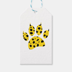 Cheetah Paw Print Gift Tags