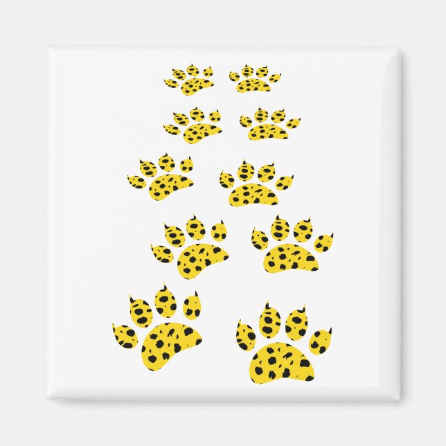 Cheetah Paw Print Magnet (Front)