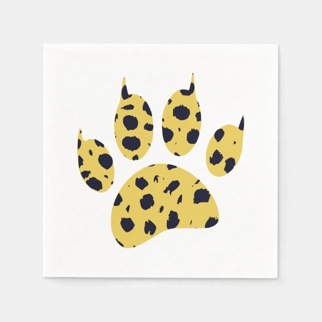 Cheetah Paw Print Napkin (Front)
