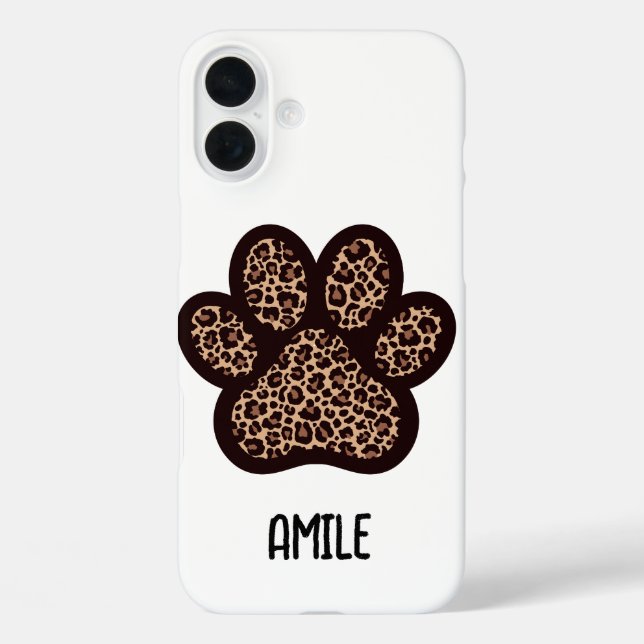 cheetah paw print phone case (Back)