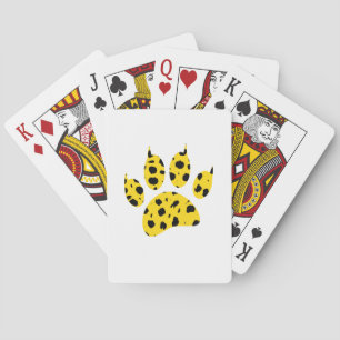 Cheetah Paw Print Playing Cards