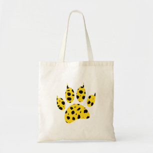Cheetah Paw Print Tote Bag