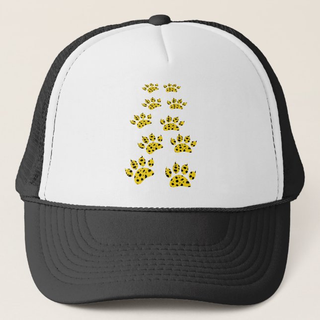 Cheetah Paw Print Trucker Hat (Front)