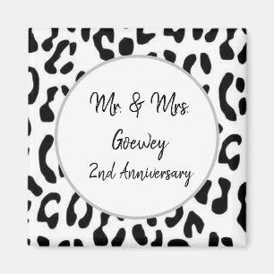 Cheetah Personalize Celebration Template Magnet
