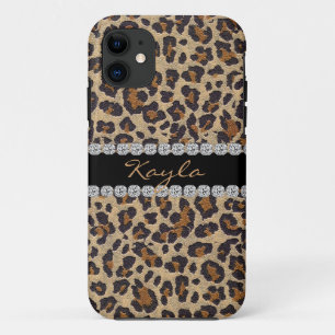 CHEETAH PERSONLIZED BLING  I phone 5 CASE