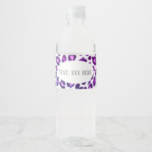 cheetah pink, animal+print, Leopard ,cheetah Water Bottle Label