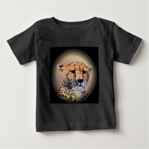 Cheetah Portrait by Full Moon: Nature's Grace Baby T-Shirt