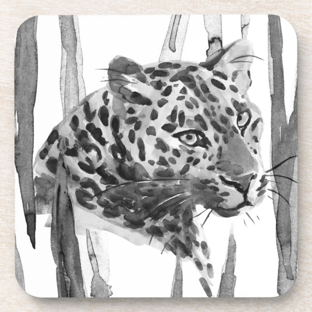 Cheetah Portrait Coaster (Front)