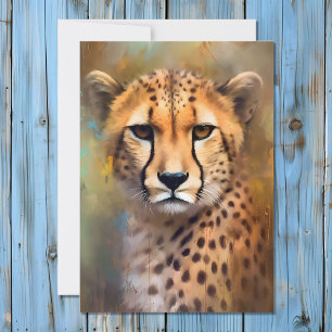 Cheetah Portrait Holiday Card