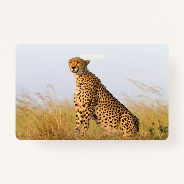 Cheetah Portrait ID Badge (Front)
