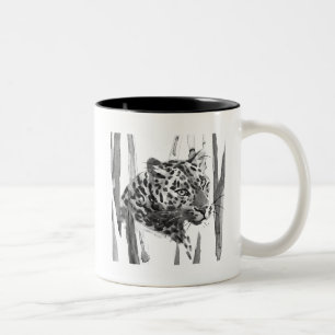Cheetah Portrait Two-Tone Coffee Mug