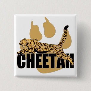 Cheetah Power 15 Cm Square Badge