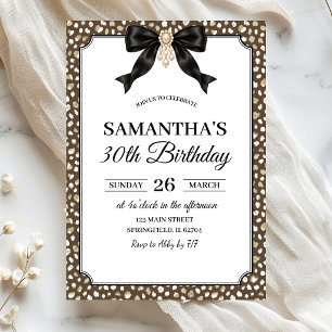 Cheetah Print Adult Birthday Invitation