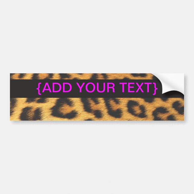 Cheetah Print Bumper Sticker (Front)