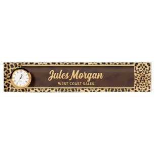 Cheetah Print for the Businesswoman Nameplate