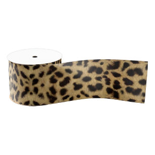 Cheetah Print Grosgrain Ribbon