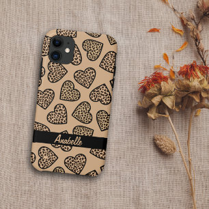 Cheetah print hearts iPhone 5 Case