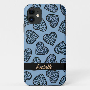Cheetah print hearts iPhone 5 Case