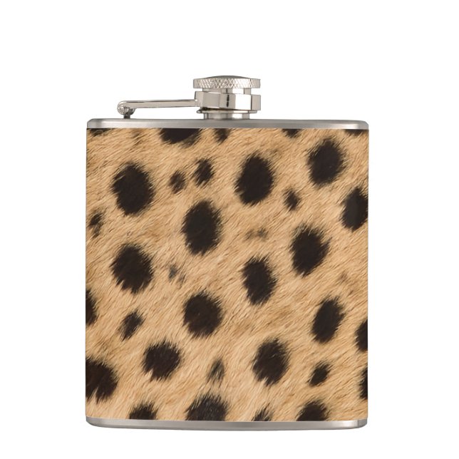 Cheetah Print Hip Flask (Front)