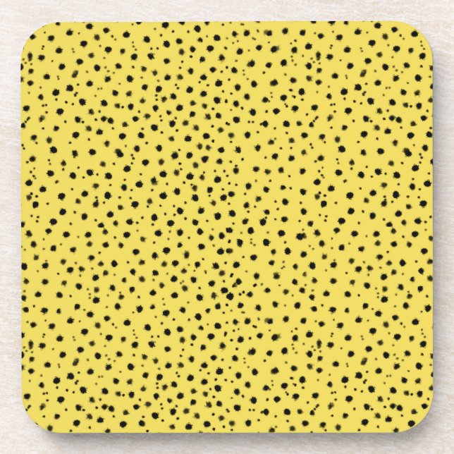 Cheetah Print in Natural Colour Coaster (Front)