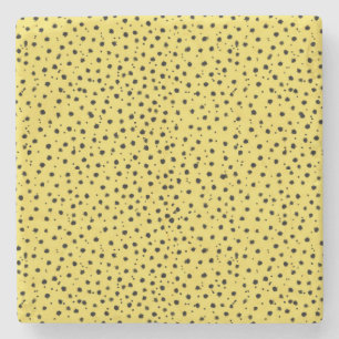 Cheetah Print in Natural Colour Stone Coaster