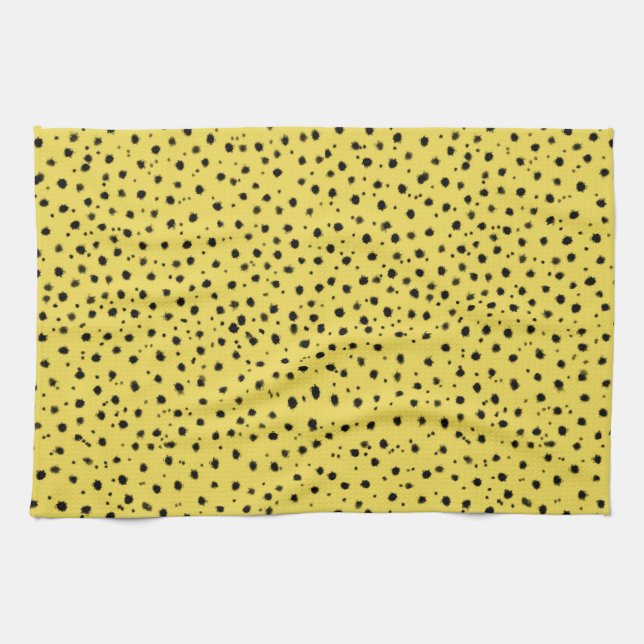 Cheetah Print in Natural Colour Tea Towel (Horizontal)