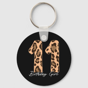 Cheetah Print Kids 11 Year Old Cheetah 11th Key Ring