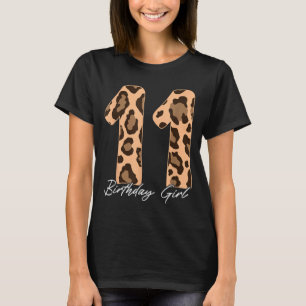 Cheetah Print Kids 11 Year Old Cheetah 11th T-Shirt