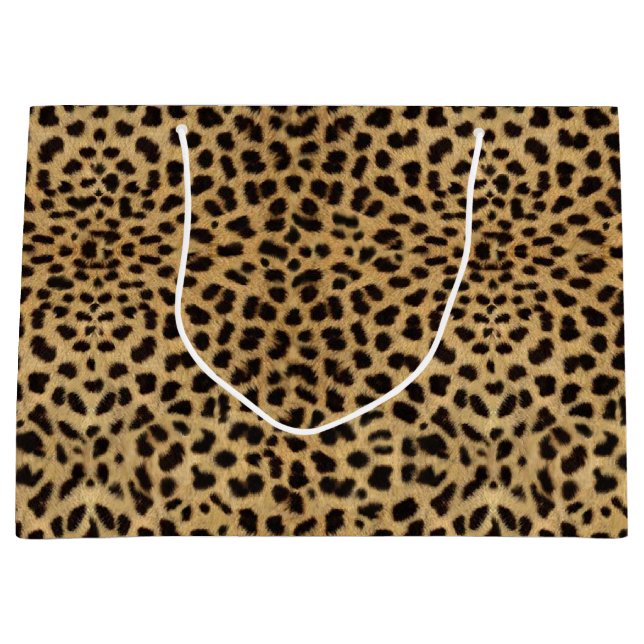 Cheetah Print Large Gift Bag (Front)