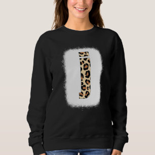 Cheetah Print Letter J  Initial Letter J Leopard B Sweatshirt