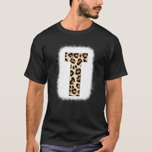 Cheetah Print Letter T  Initial Letter T Leopard B T-Shirt
