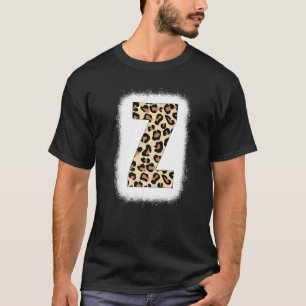 Cheetah Print Letter Z Initial Letter Z Leopard B T-Shirt