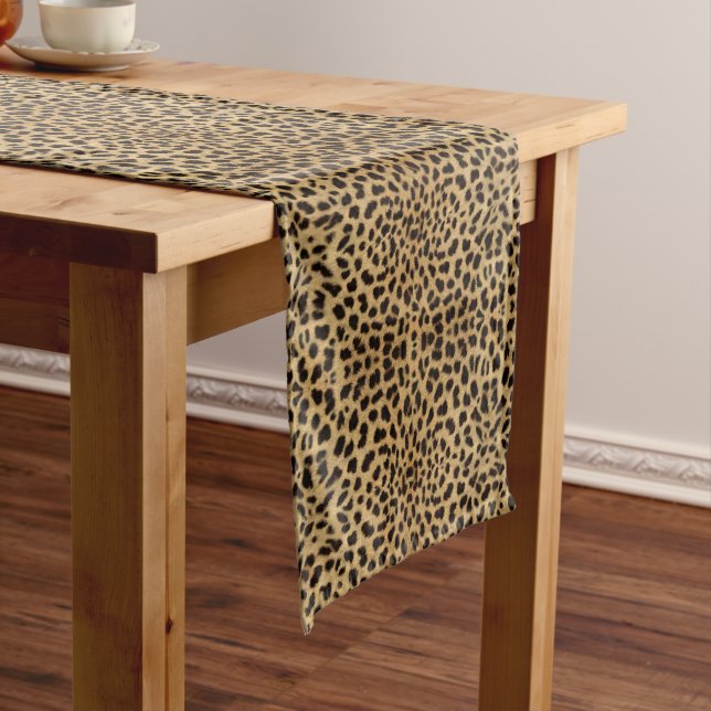 Cheetah Print Long Table Runner (In Situ)