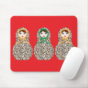 Cheetah Print Matryoshka Mousepad