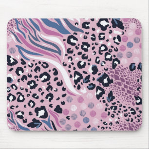Cheetah print mouse pad
