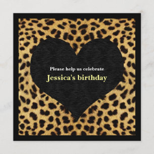 Cheetah Print Party Invitation