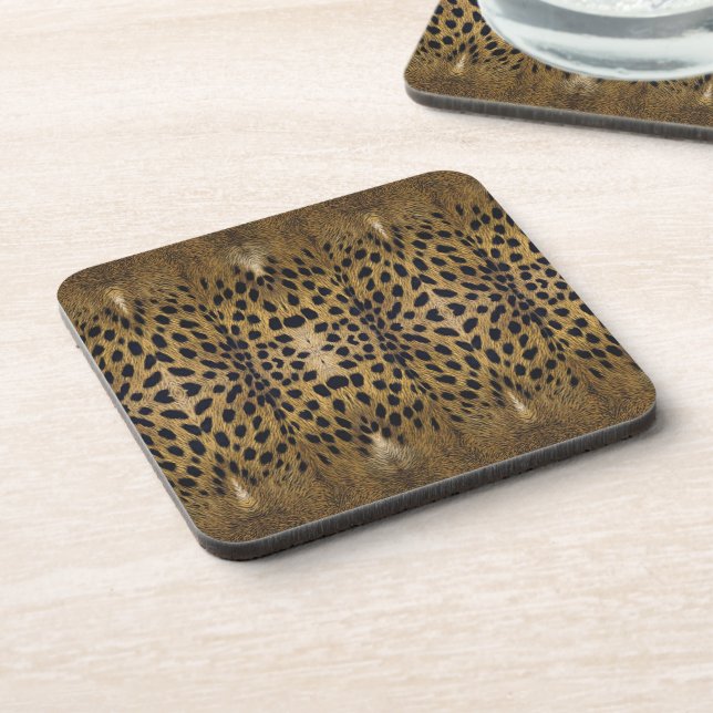 Cheetah Print Pattern Coaster (Left Side)