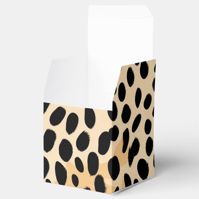 Cheetah Print Pattern Favour Box (Opened)