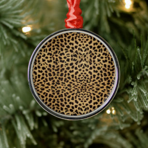 Cheetah Print pattern Metal Ornament