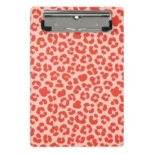 Cheetah Print Pattern Red  Mini Clipboard