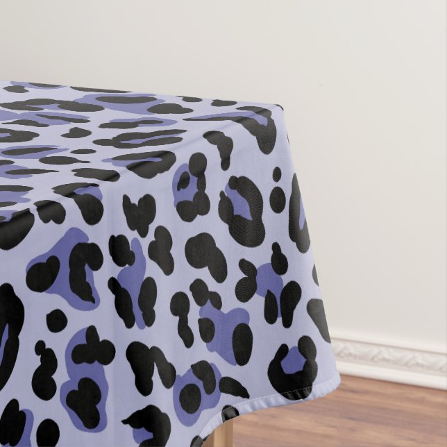 Cheetah print - periwinkle tablecloth (In Situ)