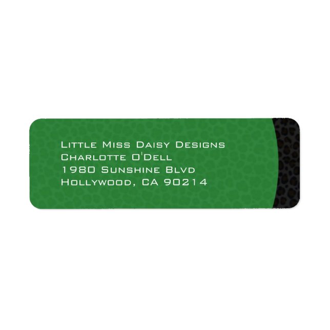 Cheetah Print Return Address Label (Front)
