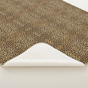 Cheetah Print Sherpa Blanket