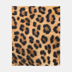 Cheetah print texture fleece blanket