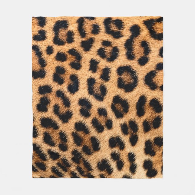 Cheetah print texture fleece blanket (Front)