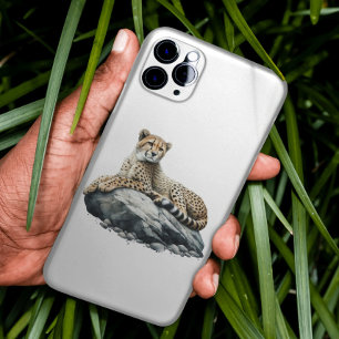 Cheetah Resting on a Rock iPhone 15 Pro Max Case