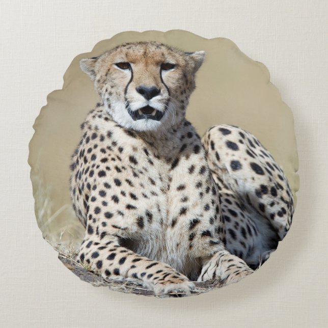 Cheetah Round Cushion (Front)