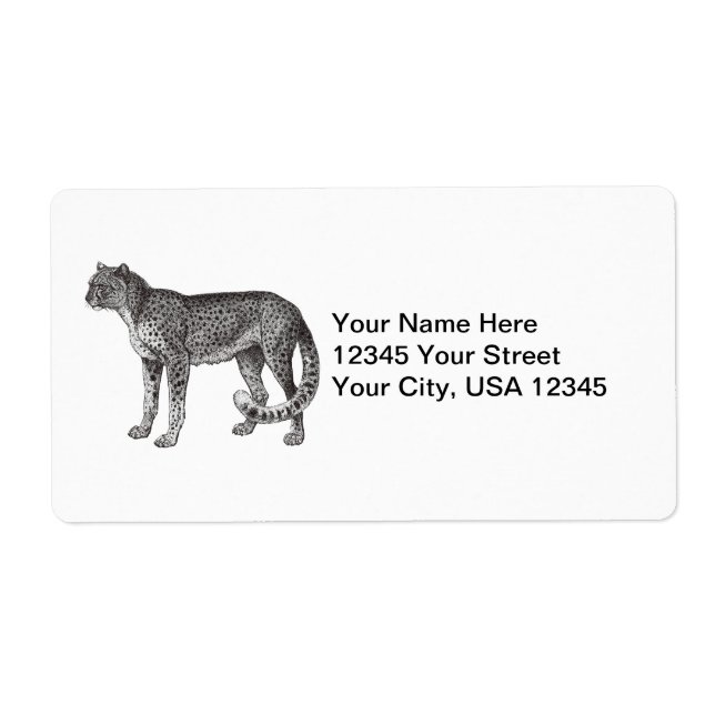 Cheetah Shipping Label (Front)