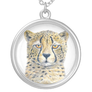 Cheetah Silver Plated Necklace