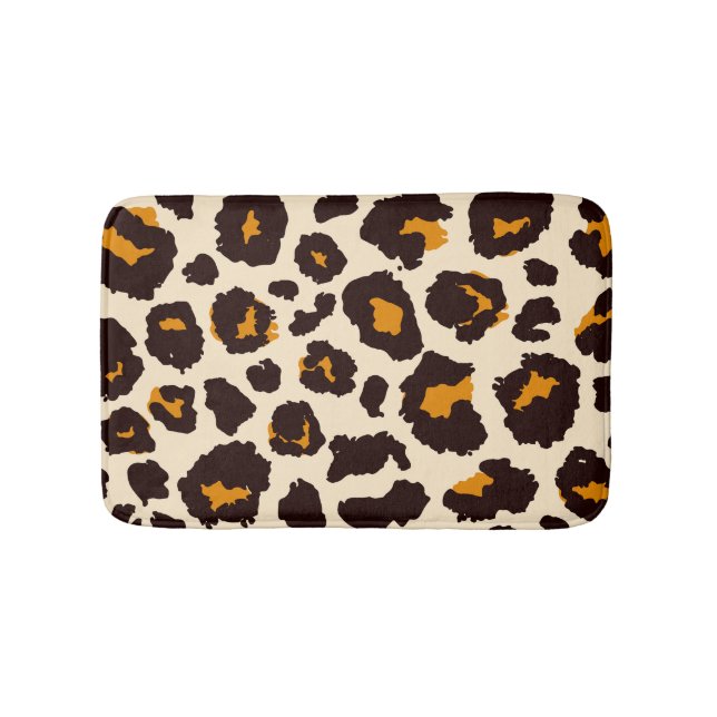 Cheetah Skin, Animal Print Texture. Bath Mat (Front)